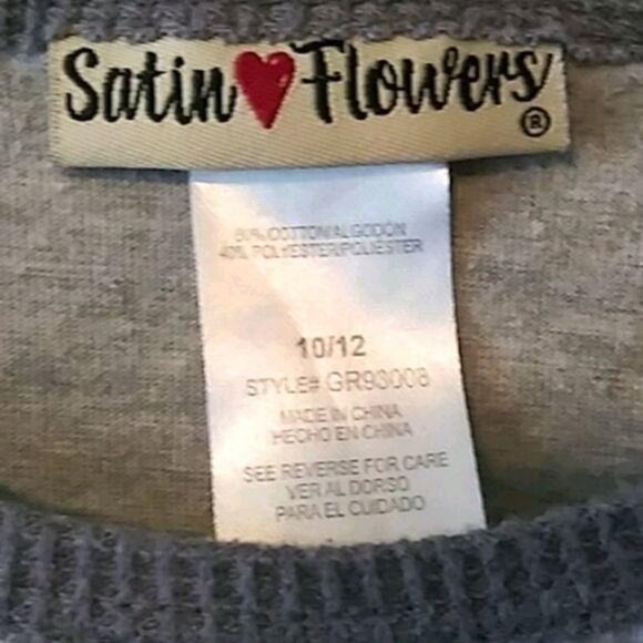 Satin Flowers Size 10/12 Top Girls Graphic Born To Be Rock & Roll New York - Picture 5 of 5